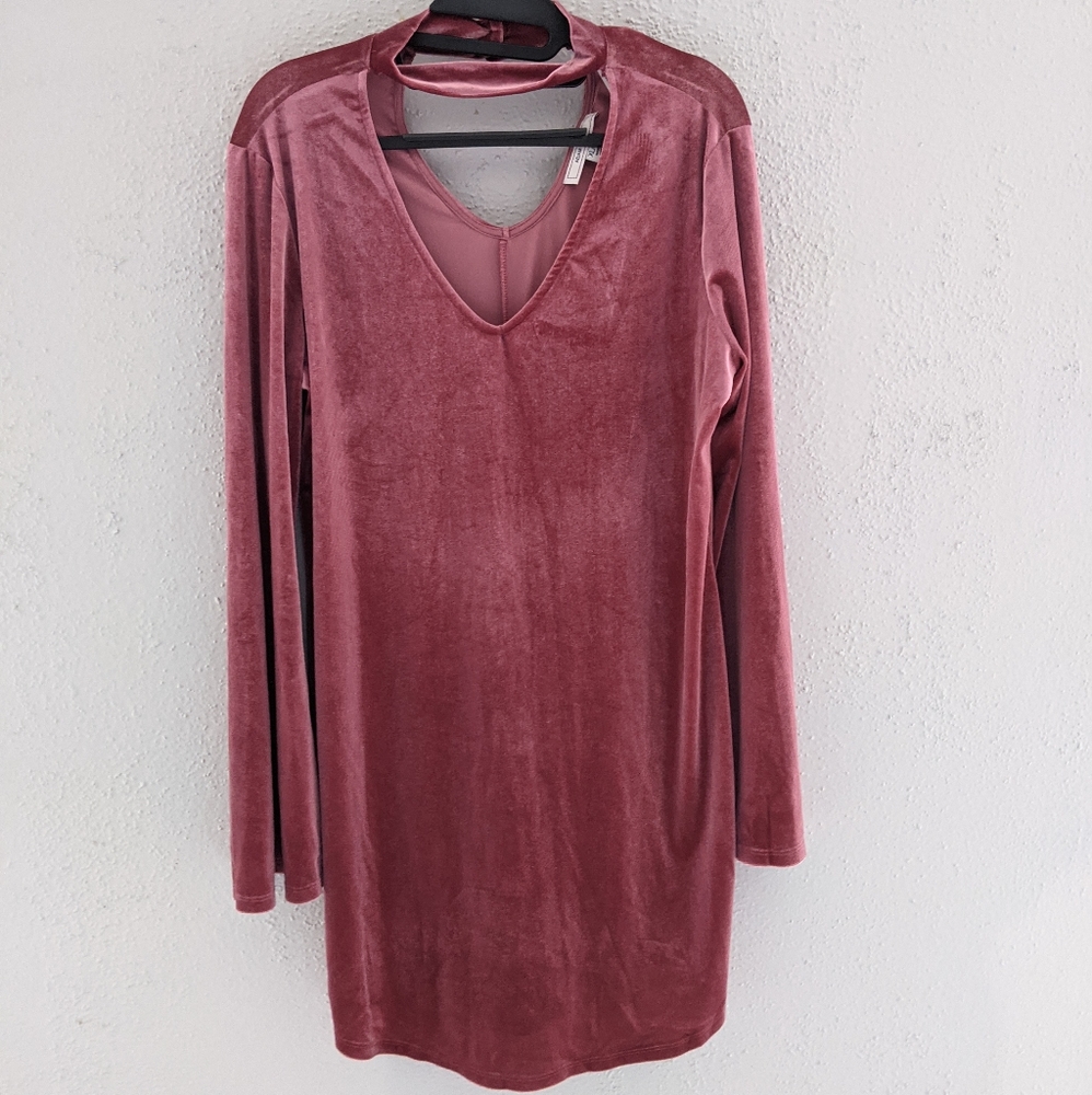 New Adam Lavine Pink Velvet Dress